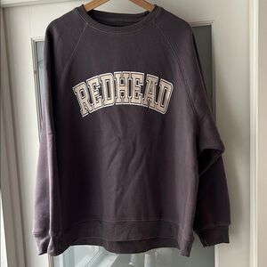 Brunette The Label Dark Gray Crewneck Sweater